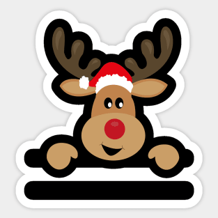 Reindeer Christmas Sticker